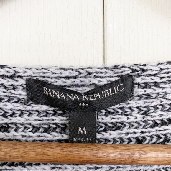 Banana Republic Chunky Ribbed Black White Sweater - Picture 2 of 6